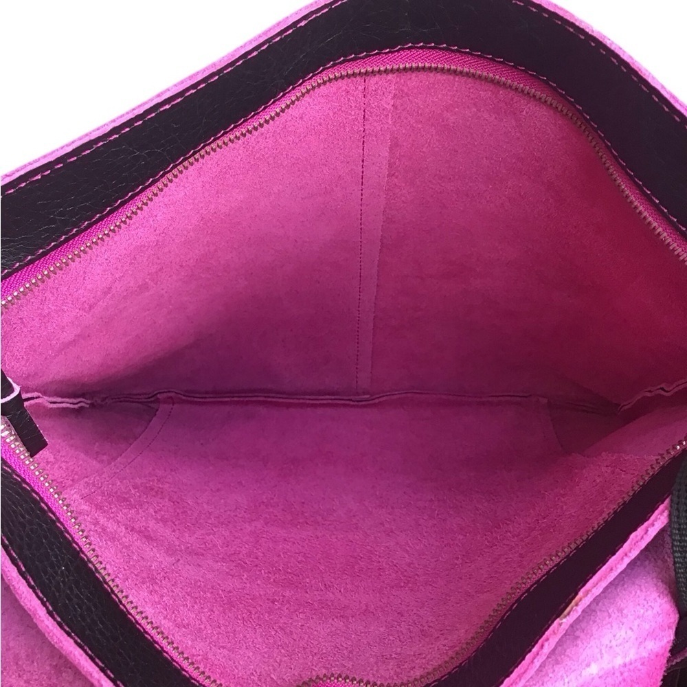 Mywalit Black Pebbled Leather Flap Messenger Bag - Picture 9 of 12